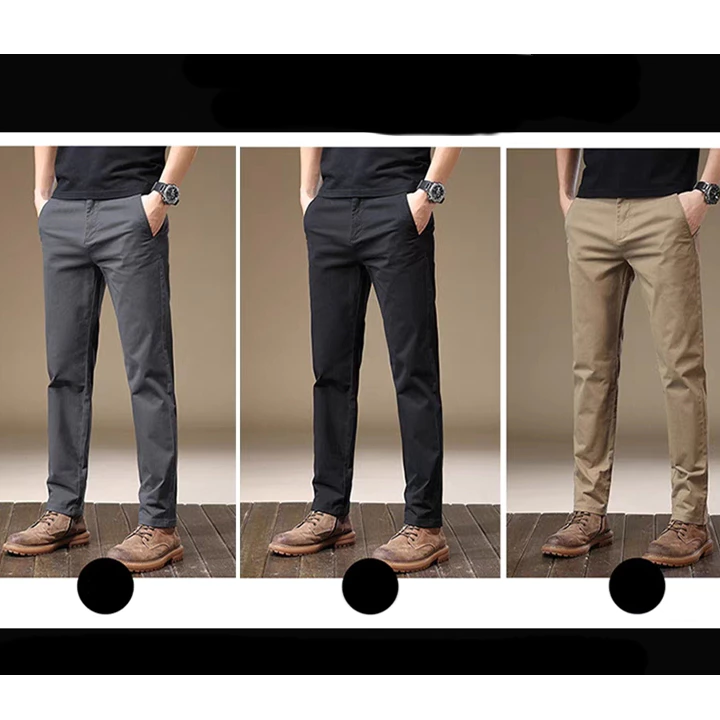 10 Color 28-40 Men's Cotton Stretch Trousers Casual Pants