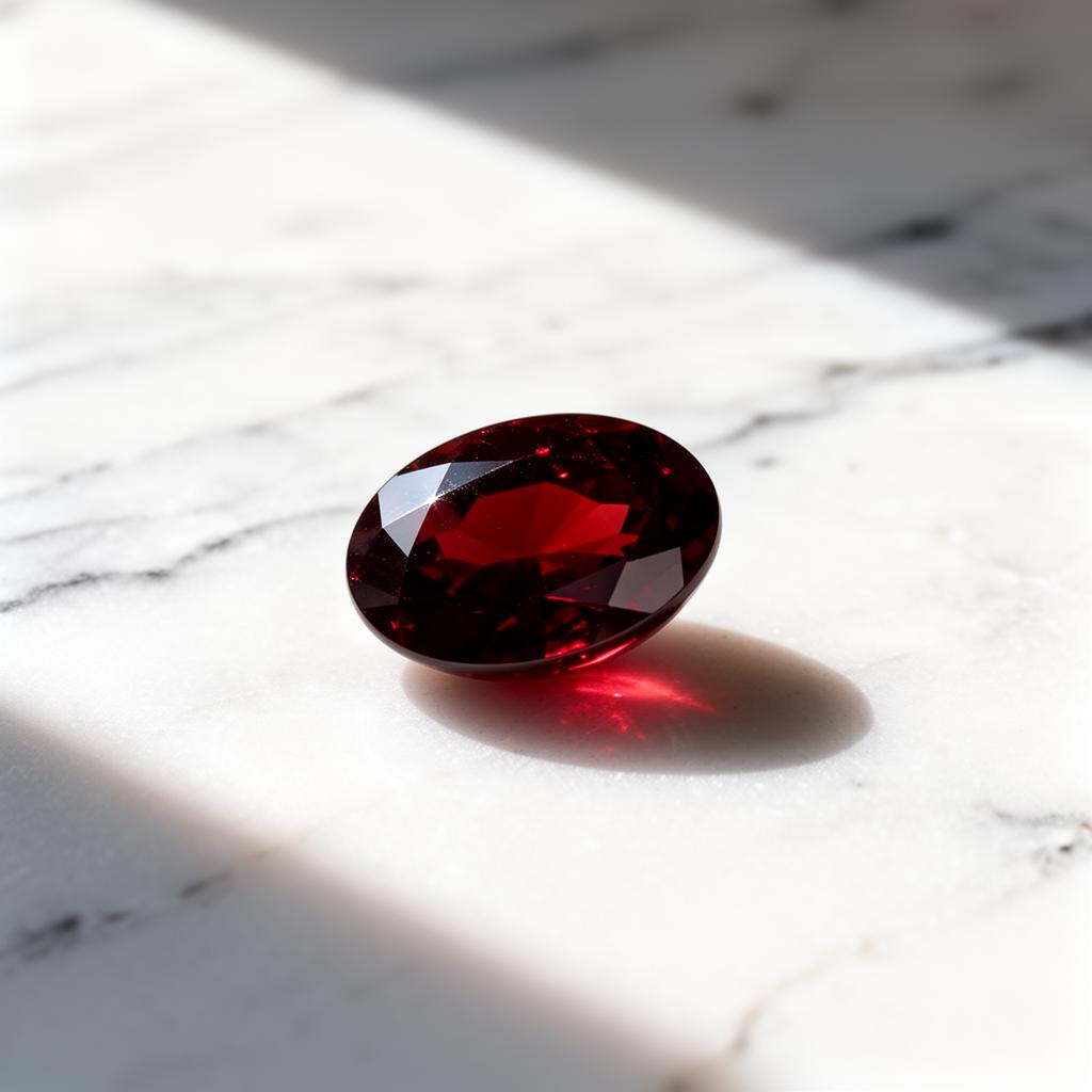 Elegant Red Garnet Gemstone
