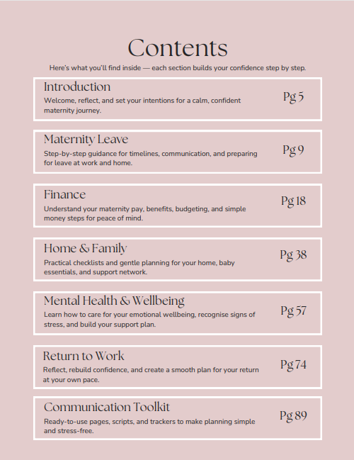 The Complete Maternity Leave Planner