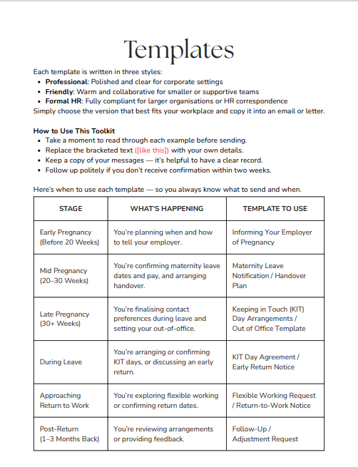 The Complete Maternity Leave Planner