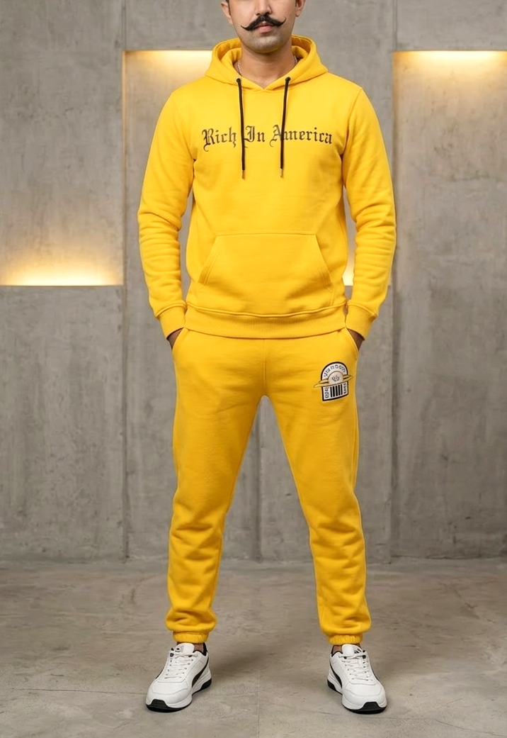 Yellow Casual Tracksuit