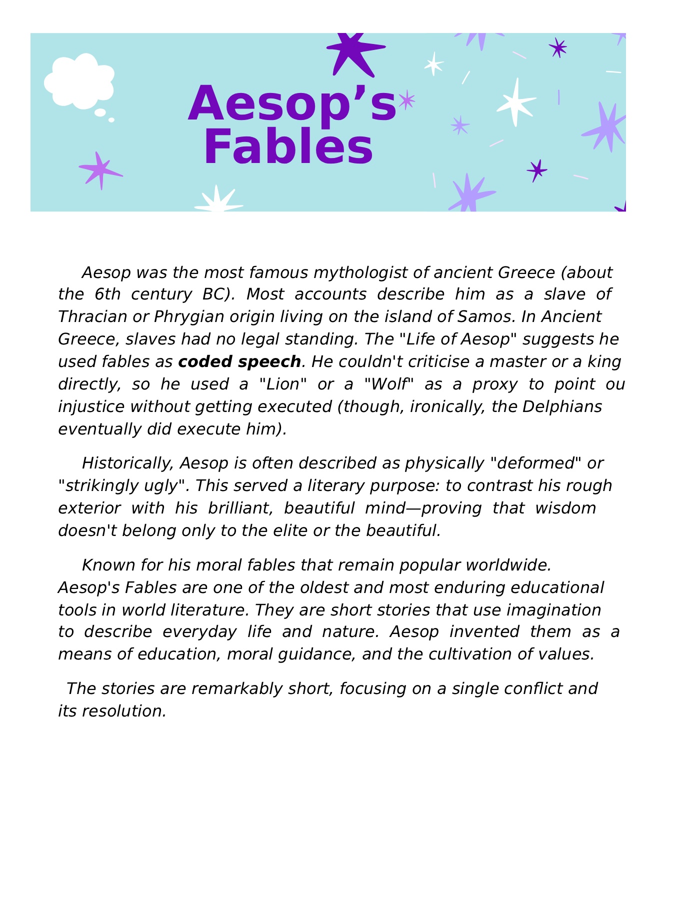Aesop's Fables - Digital Edition