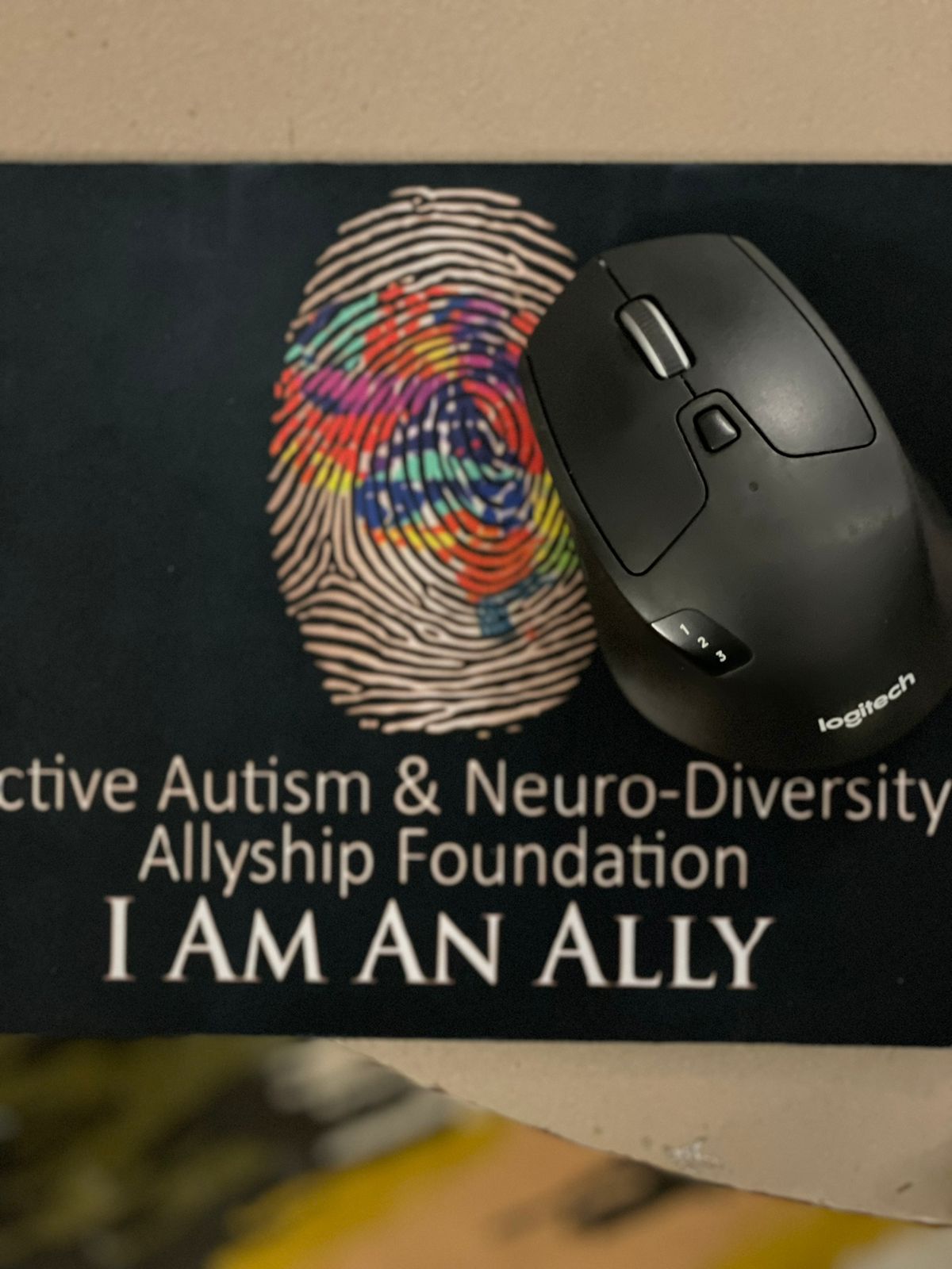 Logitech Wireless Mouse & Allyship Mouse Pad