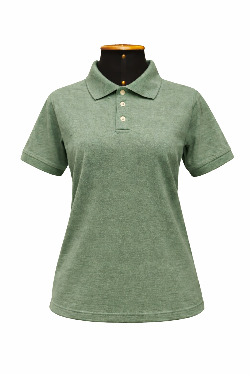 Camisa Polo Unissex Verde Mesclado