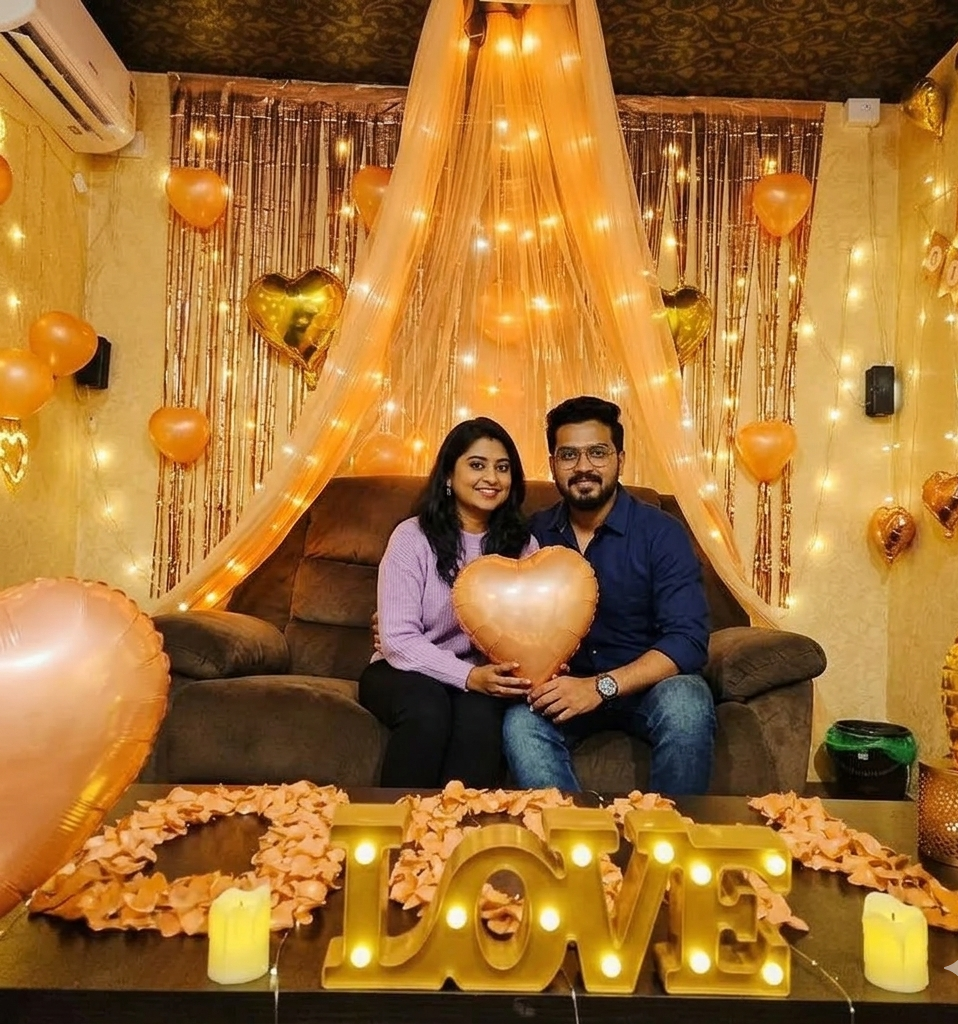 Romantic Couple Room Decor Booking