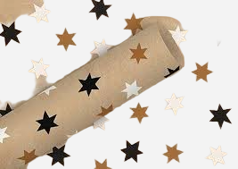 Braun & Company Geschenkpapier Rolle mit Sternenmuster 10 m 