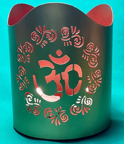 Buddhist Gift Set: Incense Burner, Incense, Prayer Wheel, OM Candle Holder