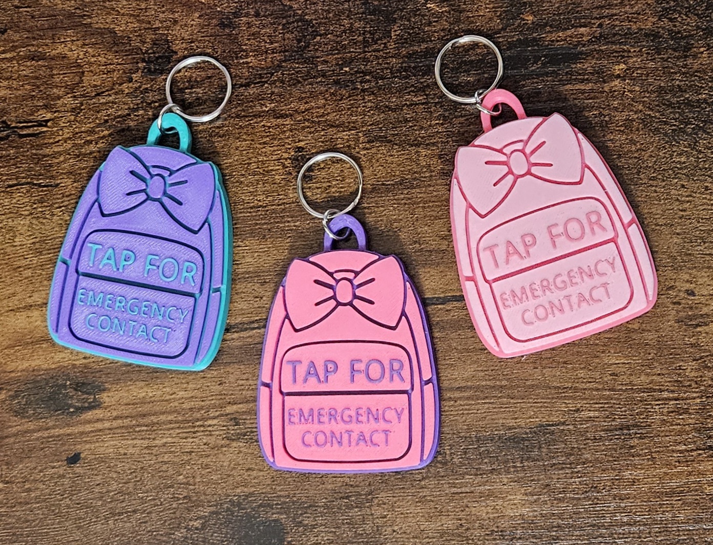 Emergency Contact NFC Backpack Tag Keychain