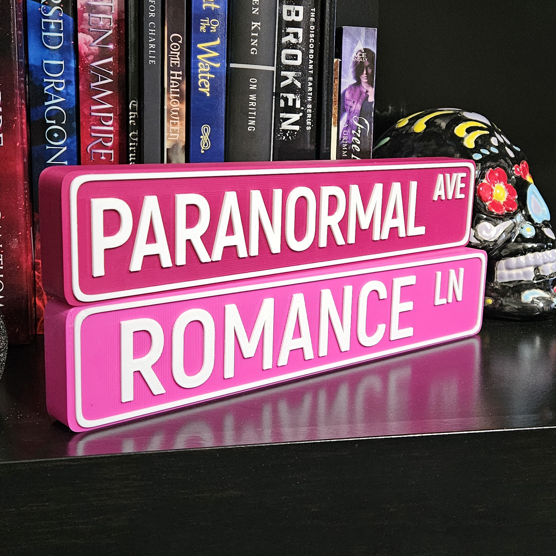 Book Genre Street Sign Shelf Sitter