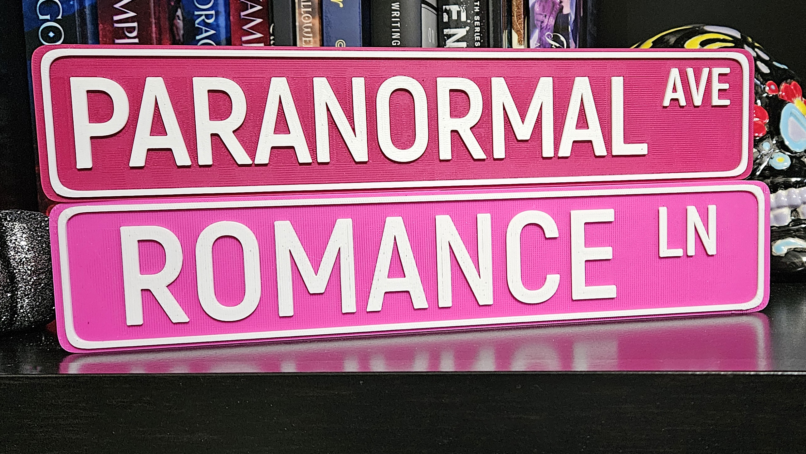 Book Genre Street Sign Shelf Sitter