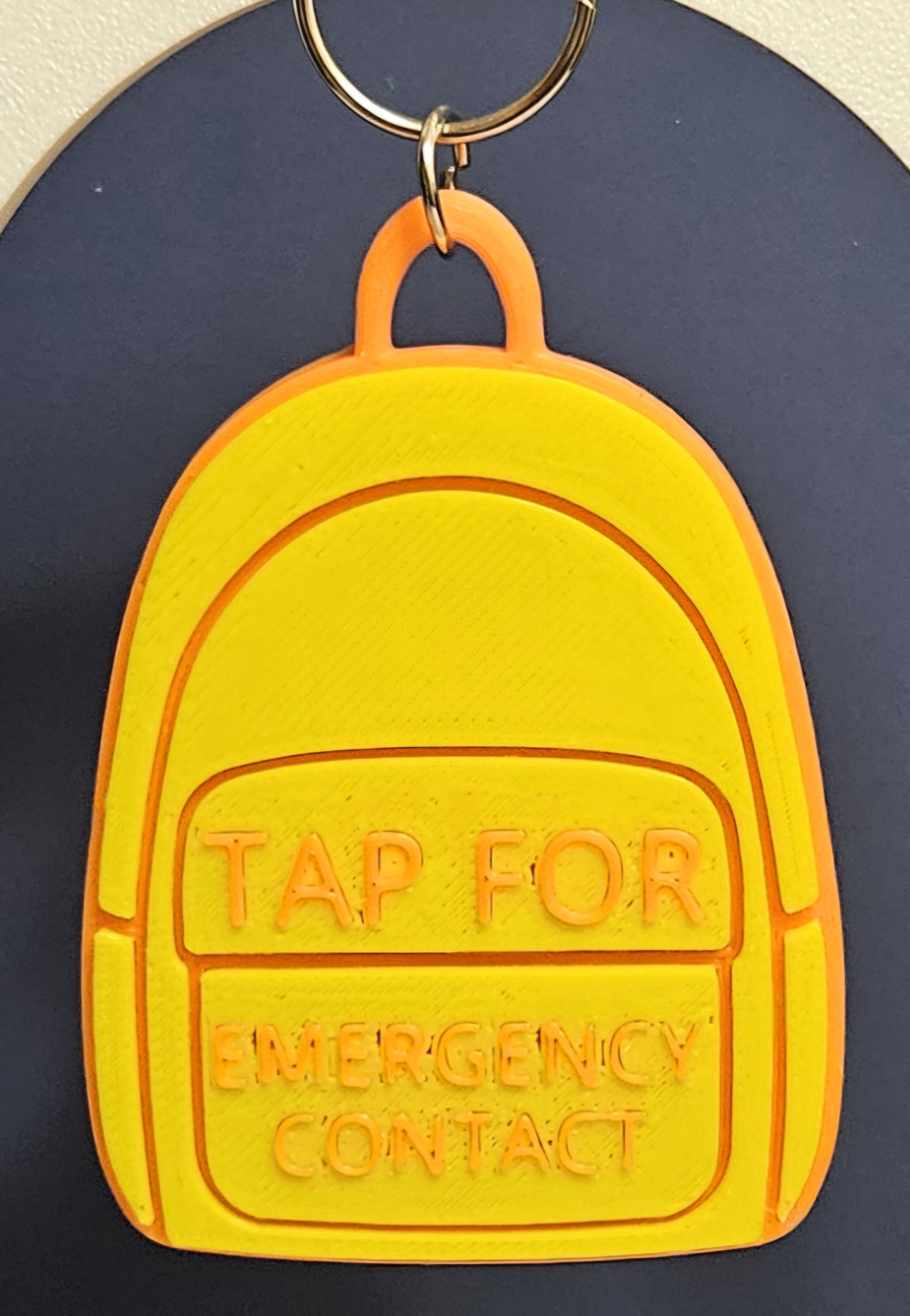 Emergency Contact NFC Backpack Tag Keychain