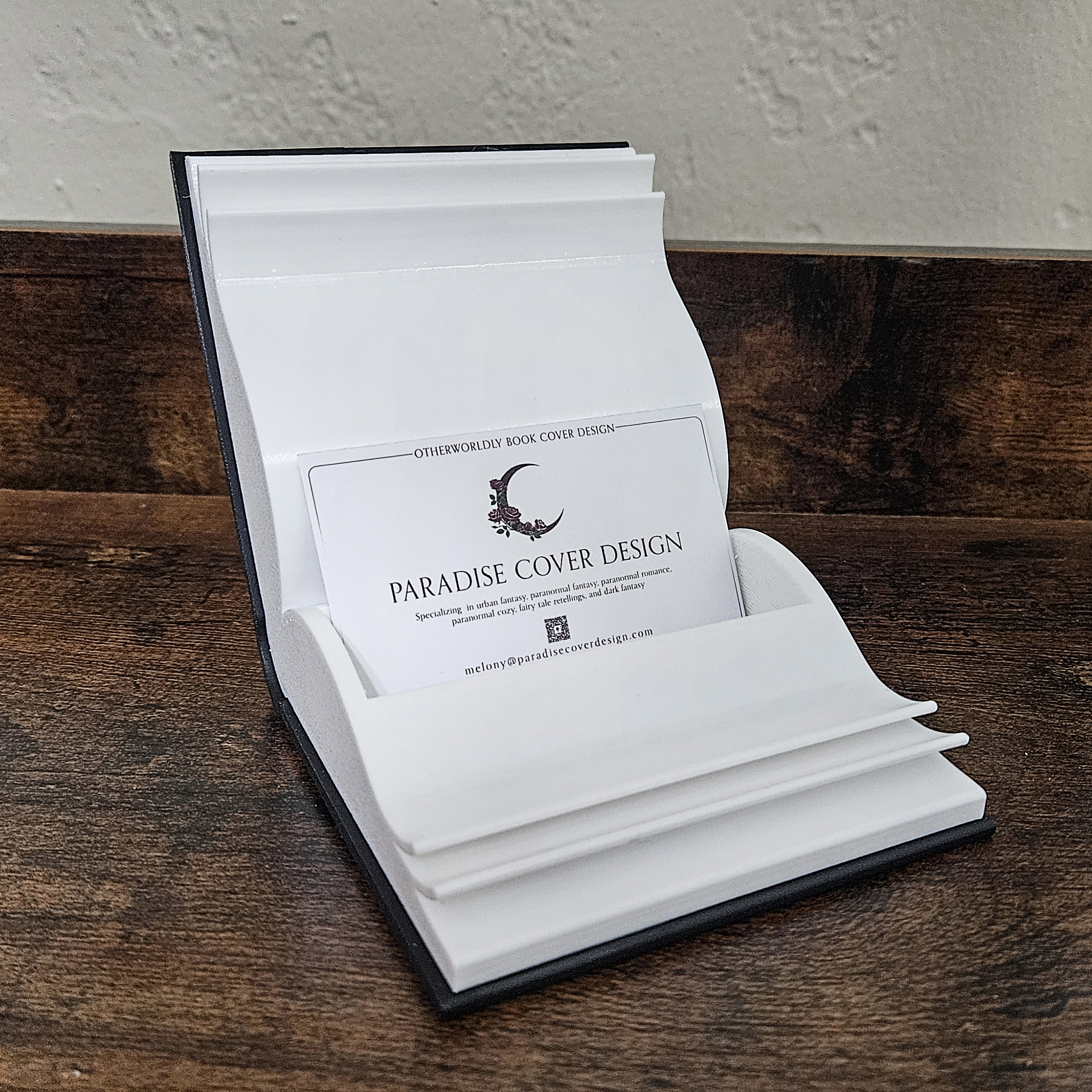 Open Book Business Card Holder