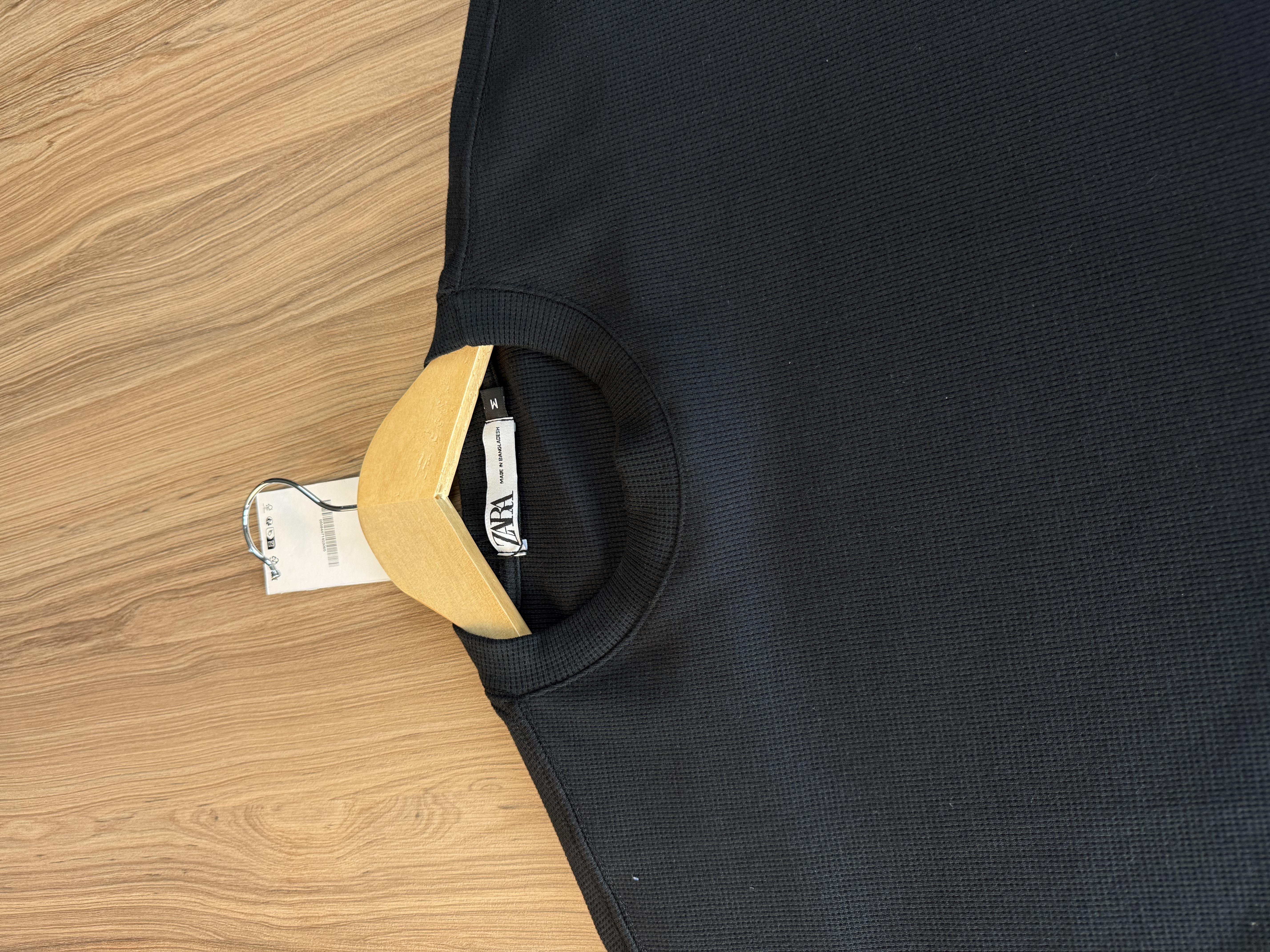 Camiseta Oversized Zara Essentials Preta