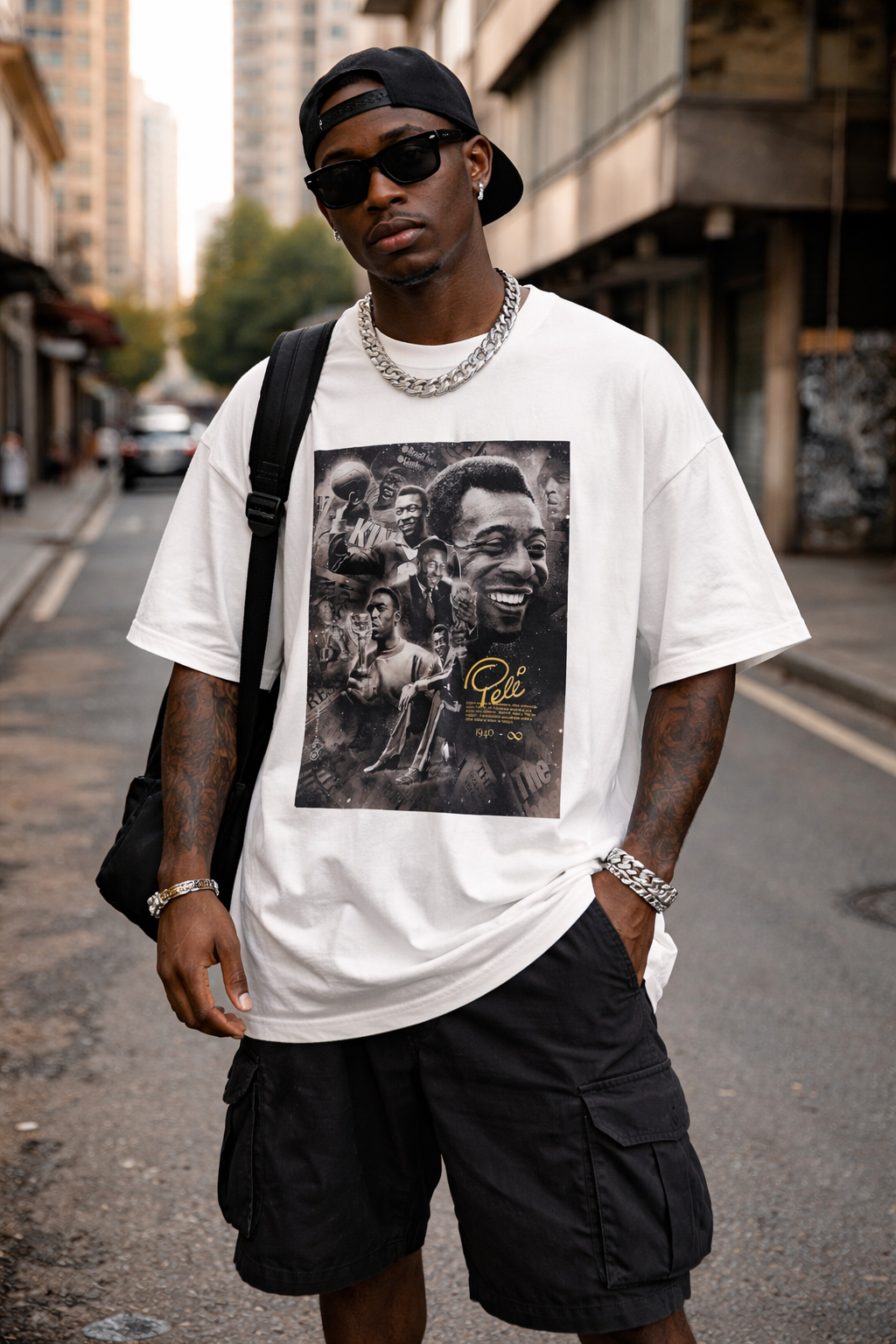 Camiseta Oversized Pelé Legacy – Rei do Futebol