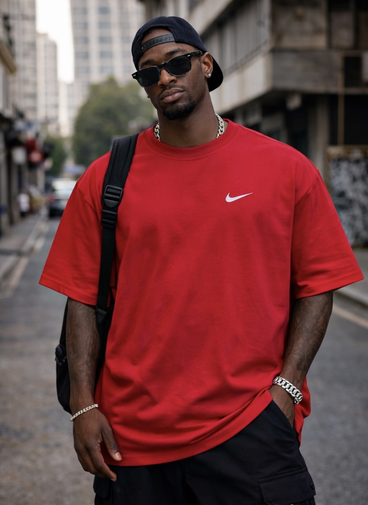 Camiseta Oversized Nike Sportswear Vermelha