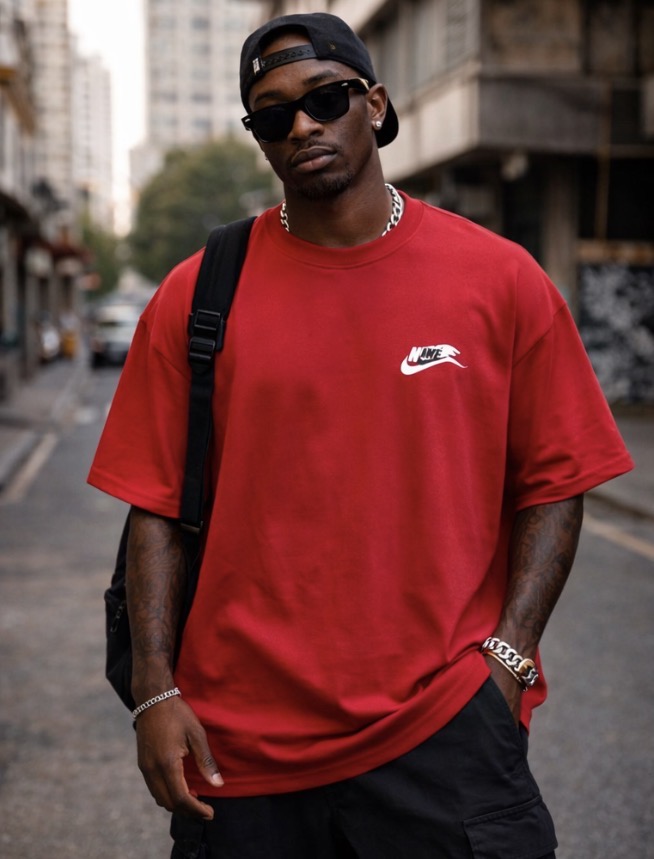 Camiseta Oversized Nike Air Vermelha – Estampa Streetwear