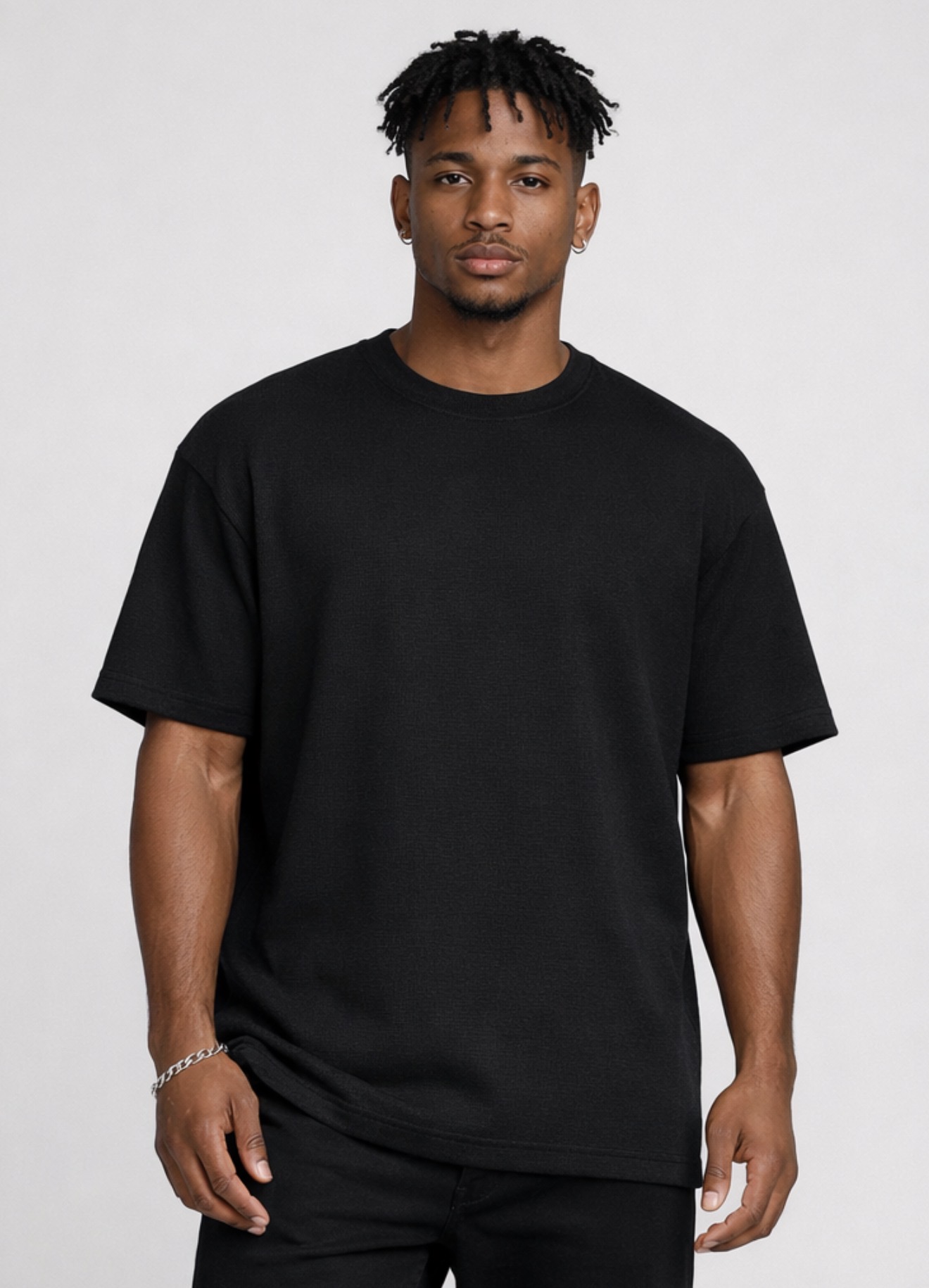 Camiseta Oversized Zara Essentials Preta