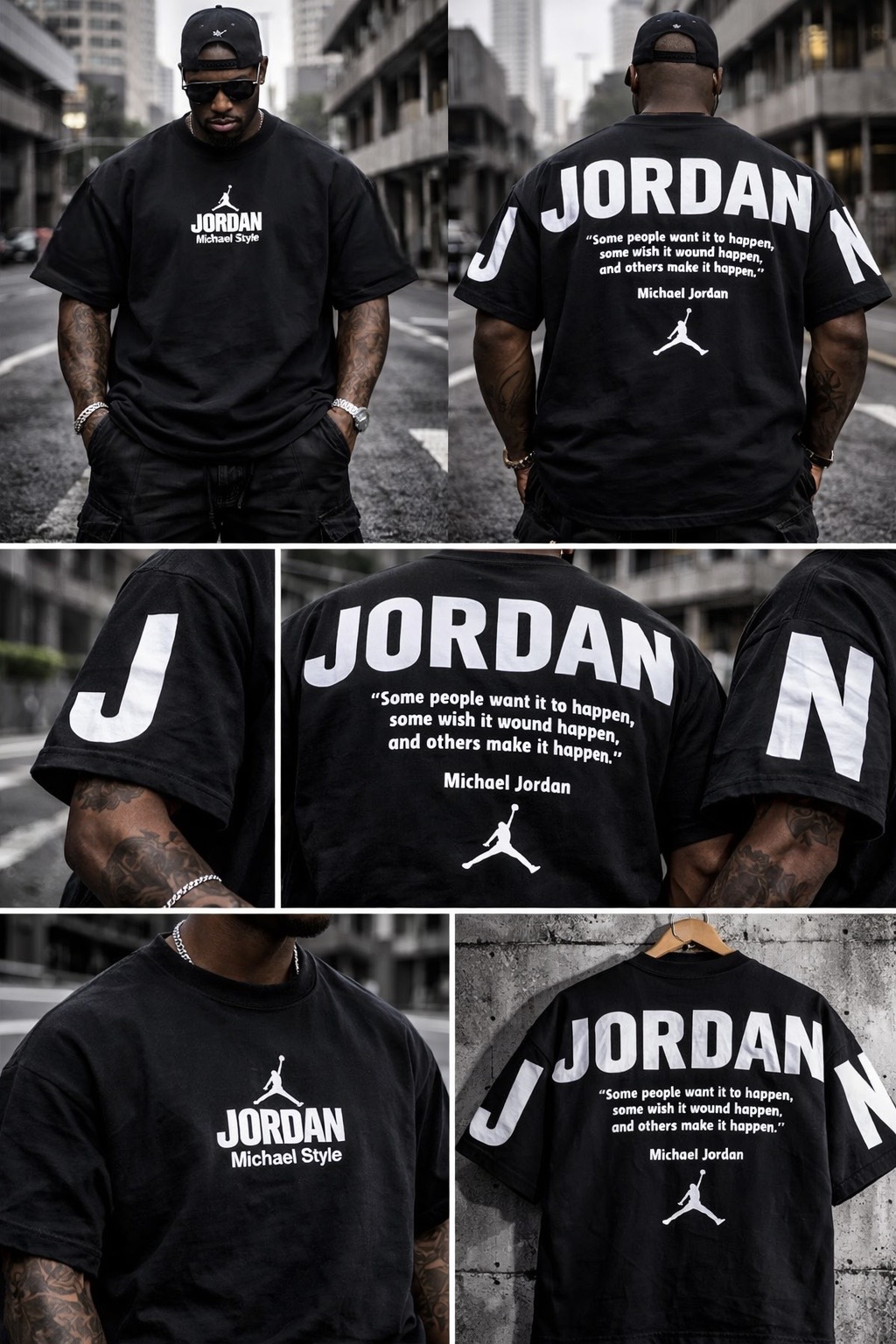 Camiseta Oversized Jordan Brand Legacy Preta