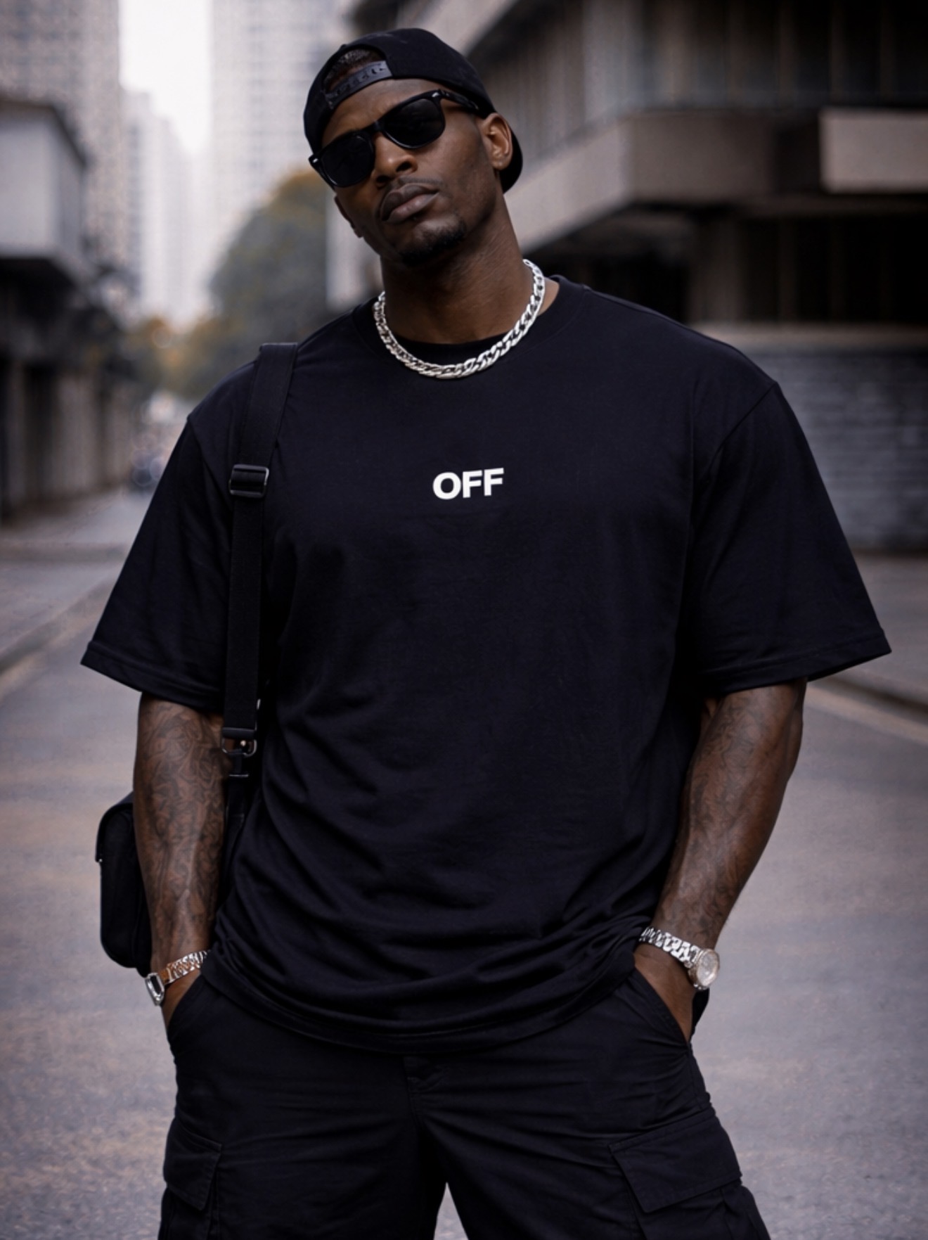 Camiseta Oversized Off-White Arrows Preta