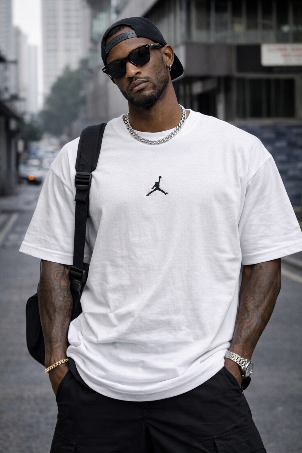 Camiseta Oversized Jordan Brand Jumpman Branca