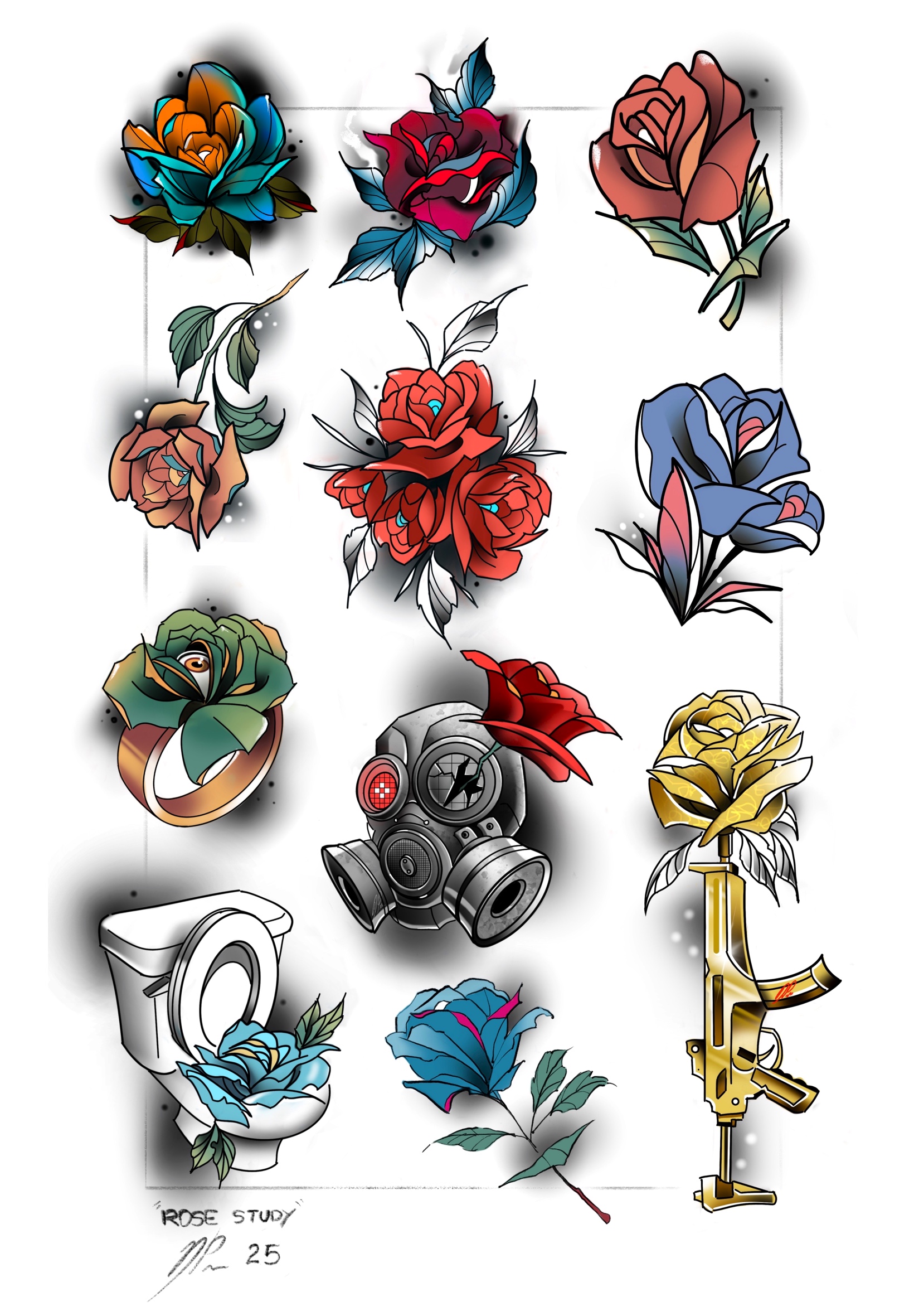 Rose Study - High Quality Print 