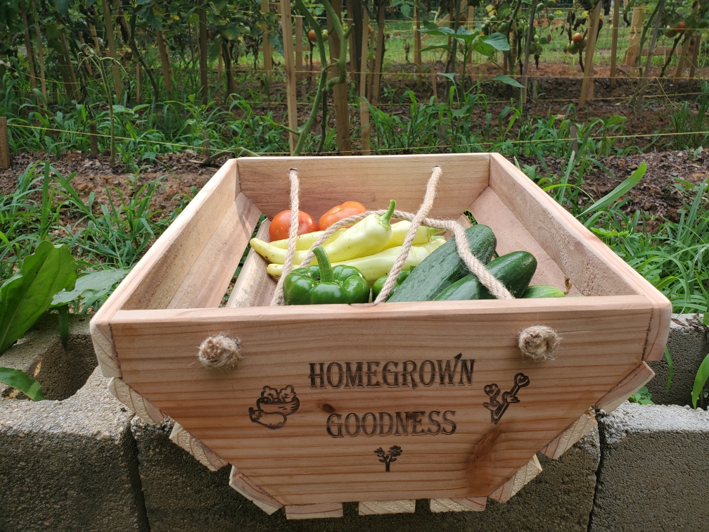 Wooden Garden Harvest Basket