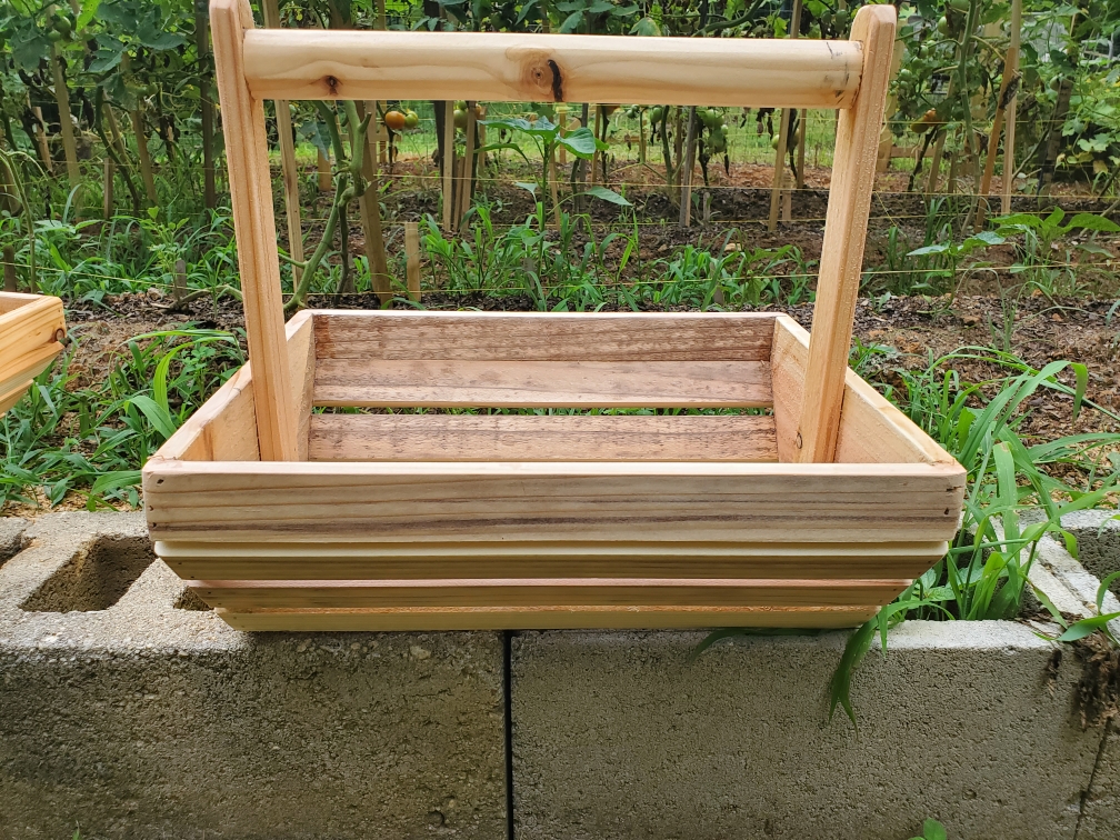Wooden Garden Harvest Basket