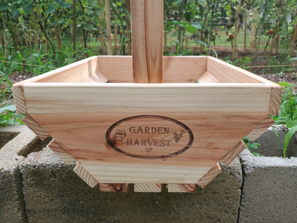 Wooden Garden Harvest Basket