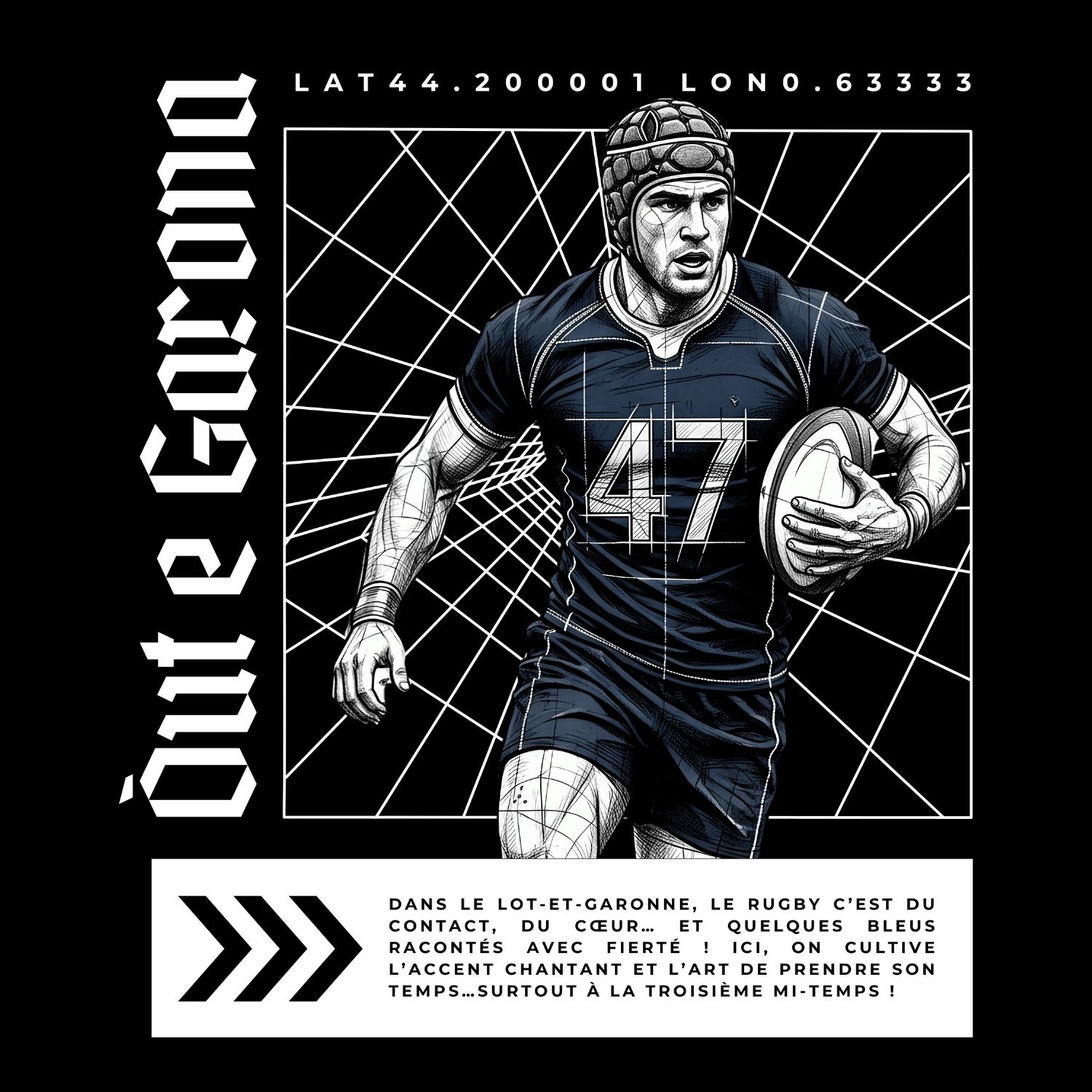 Out e garona joueur rugby 47