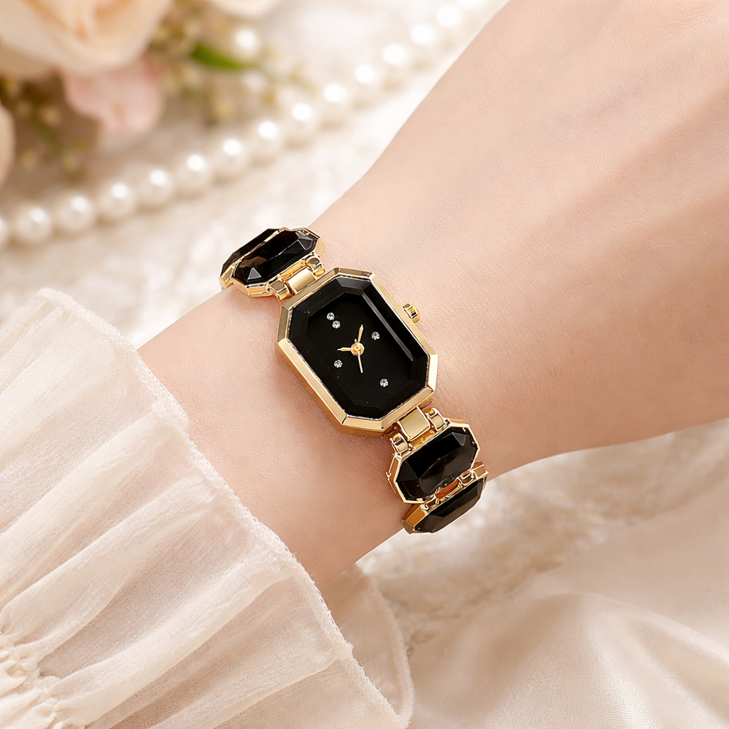 Elegant Gemstone Bracelet Watch for Women – Luxury Jewelry Style