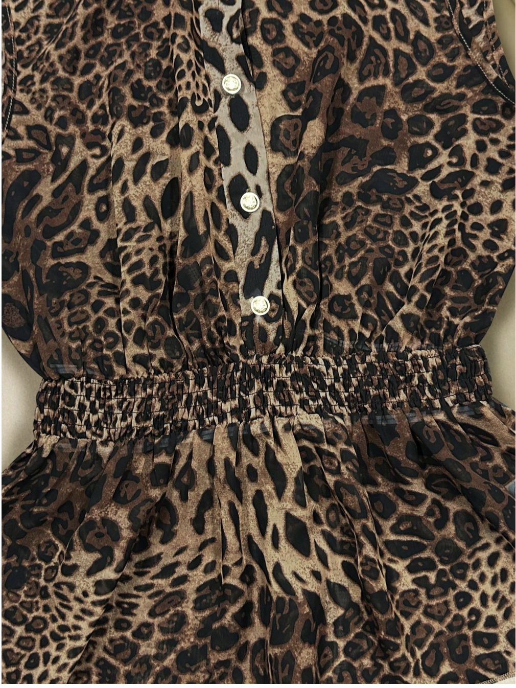 Wild Chic Leopard Pleated Blouse – Elegant Casual Everyday Top