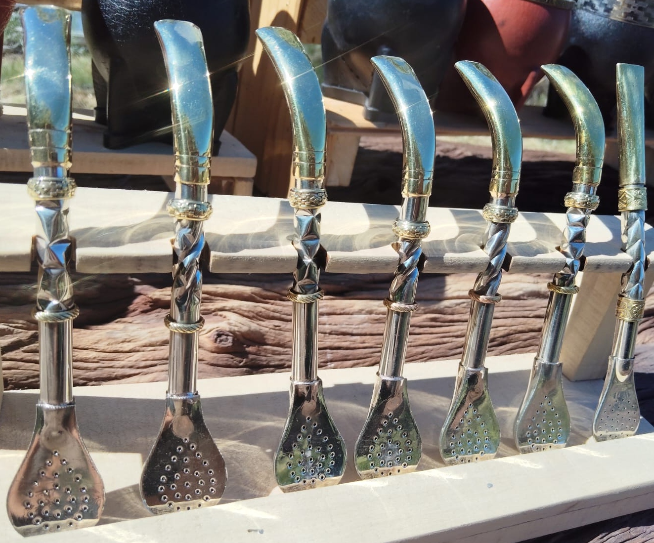 BOMBILLONES DE ALPACA Y BRONCE