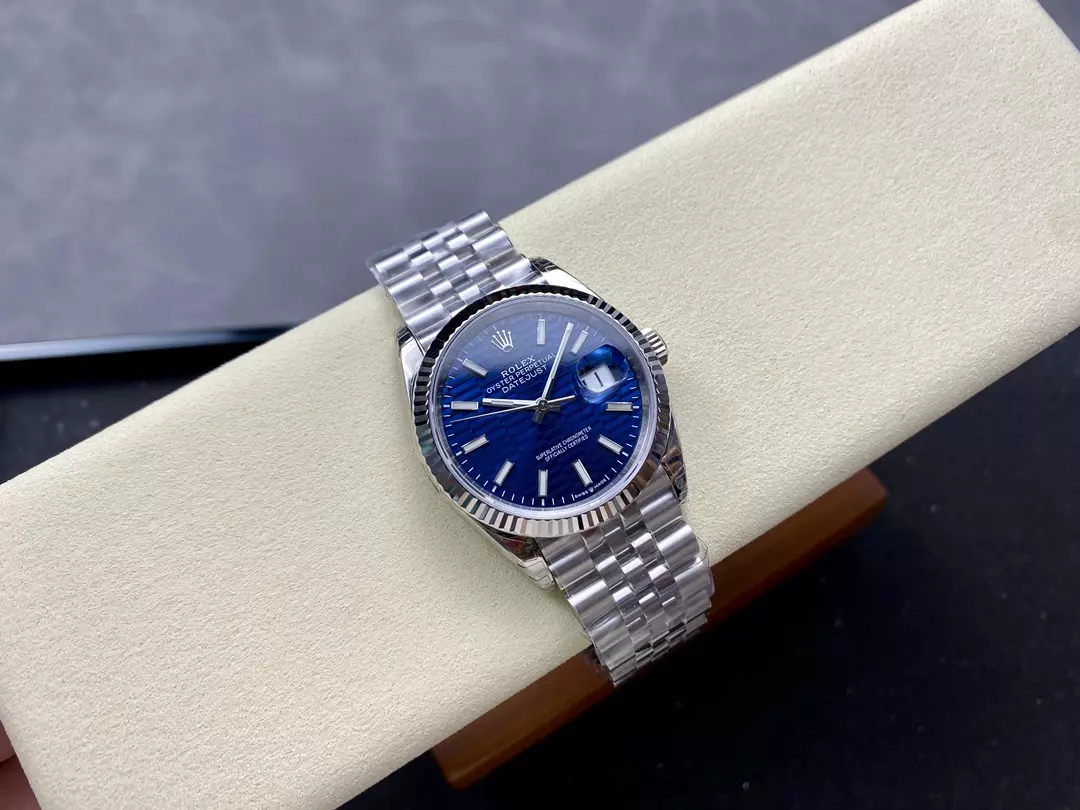 Rolex DateJust 36 SS 126234 VSF 1:1 Best Edition 904L Steel Blue Textured Dial on Jubilee Bracelet VS3235