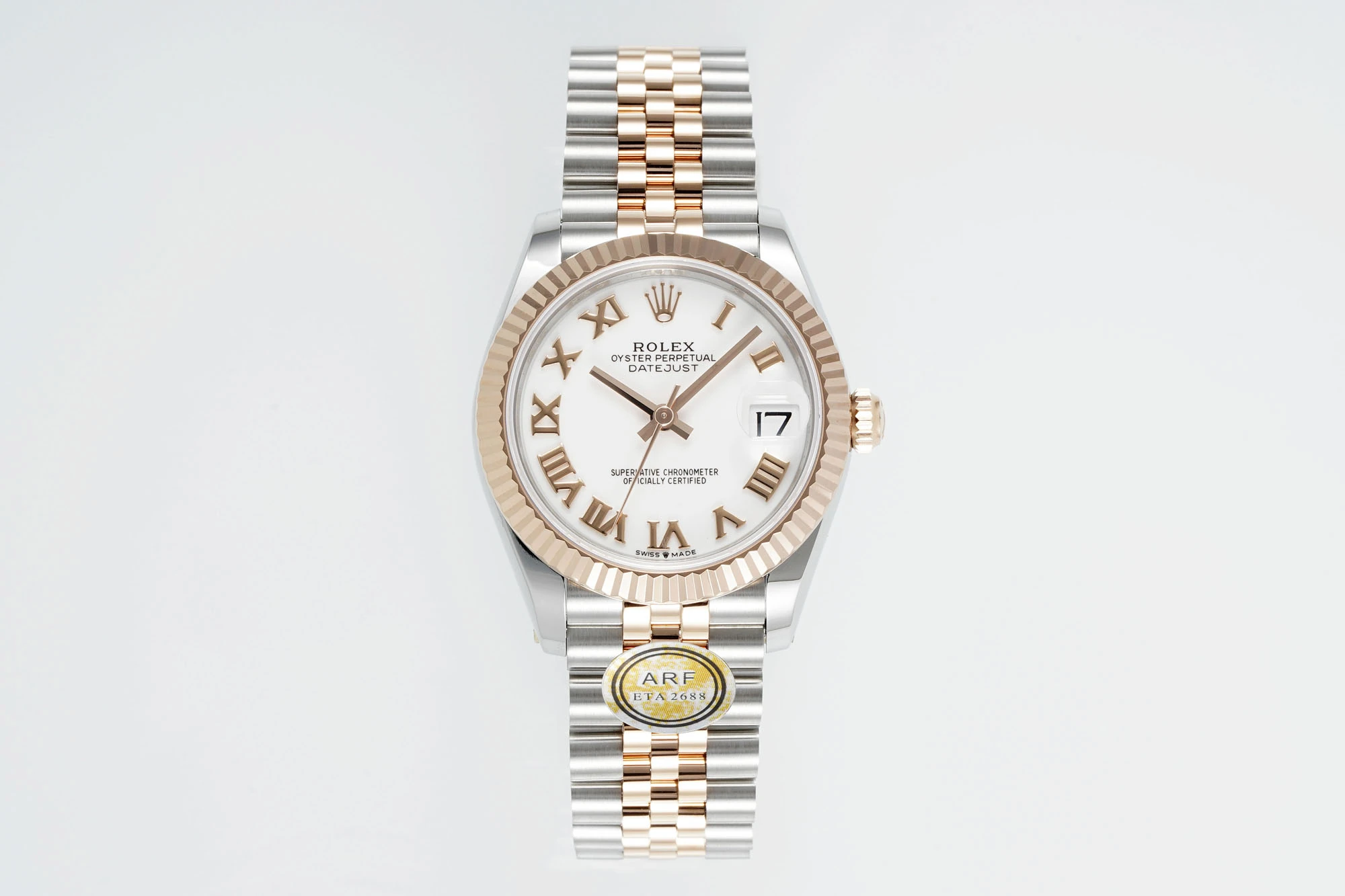 Rolex DateJust 31 278271 ARF 1:1 Best Edition 904L Steel White Roman Dial on SS/RG Jubilee Bracelet