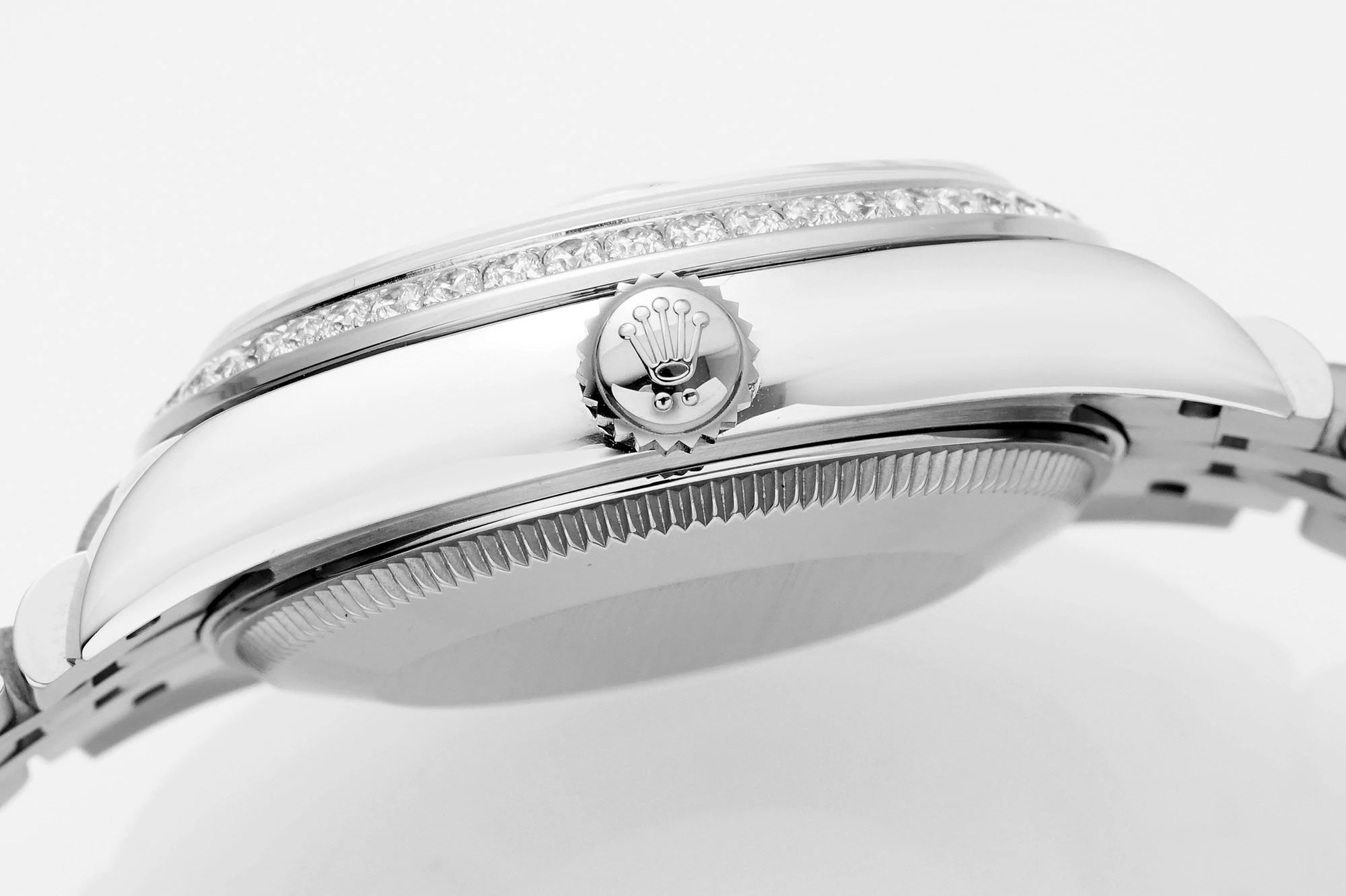 Rolex DateJust 31 278384 ARF 1:1 Best Edition 904L Steel Black Roman Dial Diamond bezel on SS Jubilee Bracelet