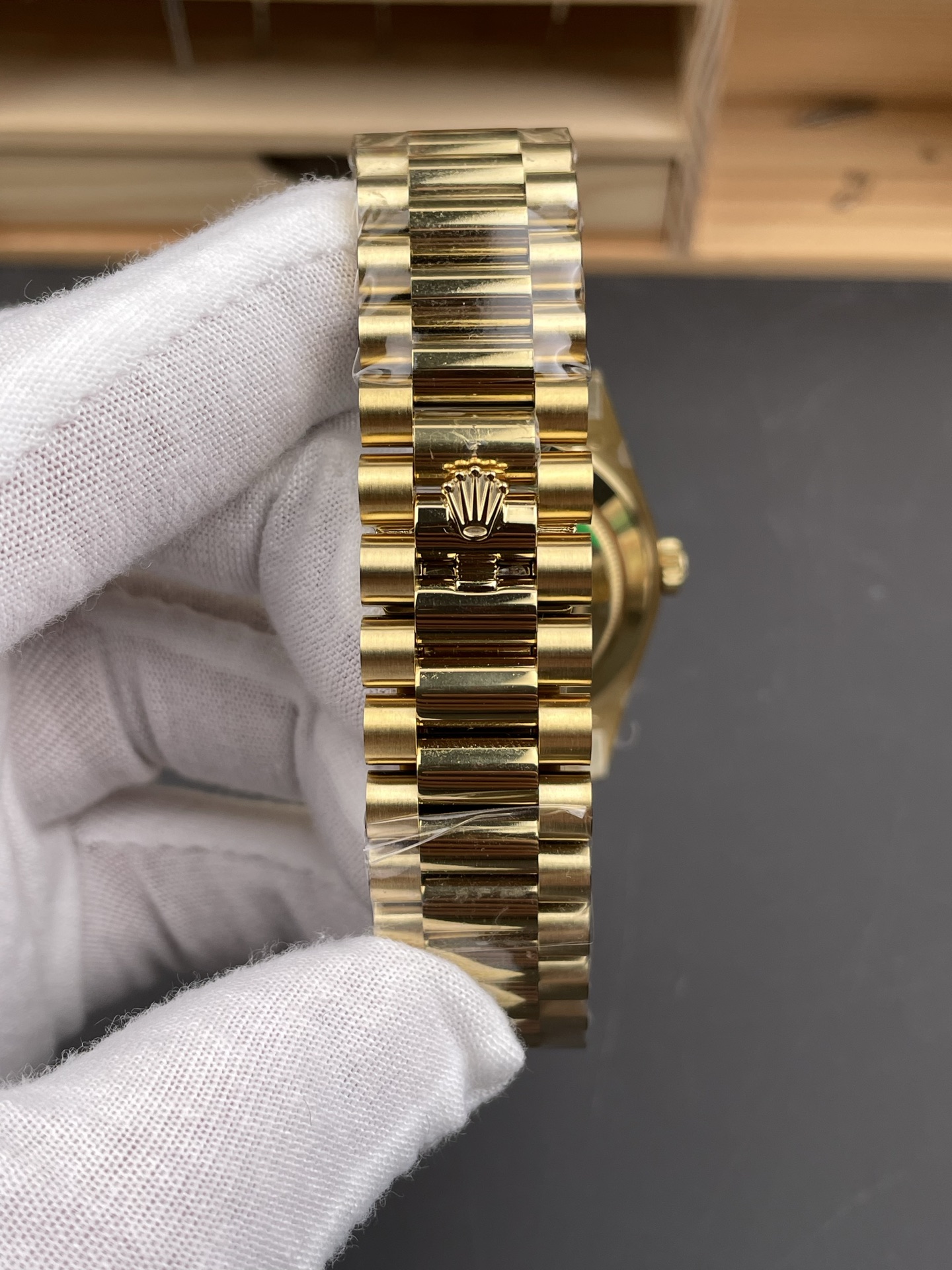 Rolex Day Date 40 YG 228238 RCF 1:1 Best Edition Silver Stick Dial on President Bracelet VR3255 (211g)