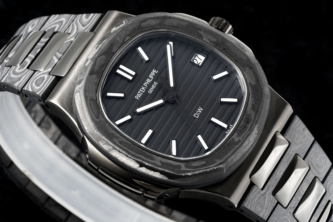 Patek Philippe Nautilus 5711 DIW Best Edition Black Textured Dial on carbon fiber Bracelet A324