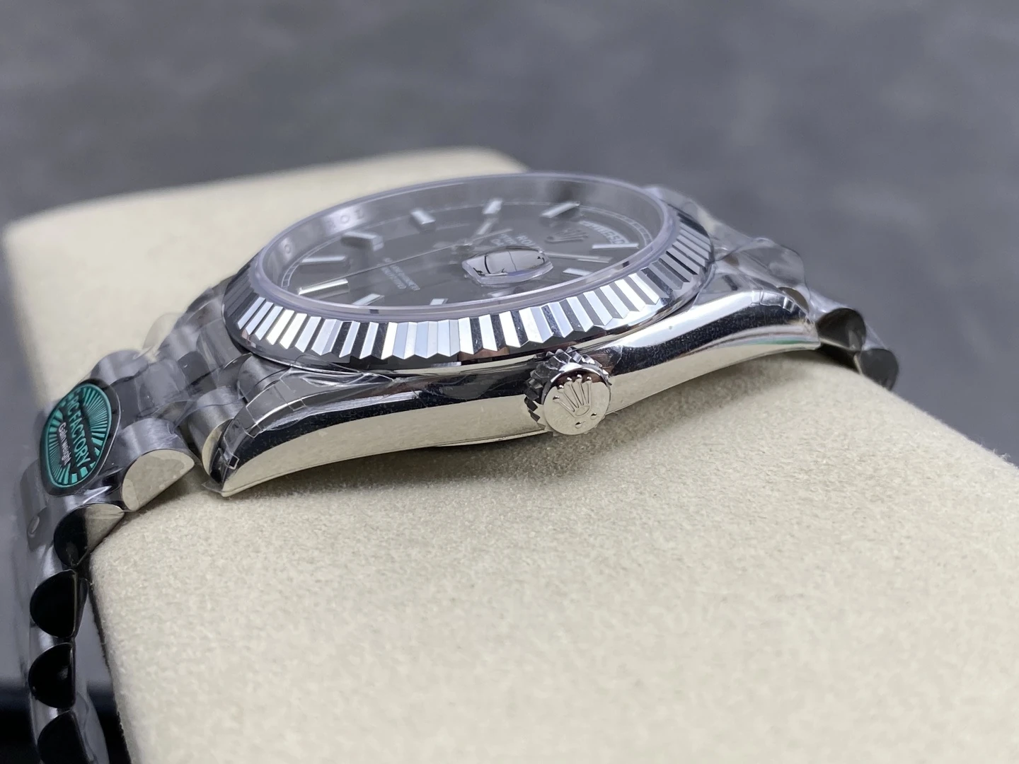 Rolex Day Date 40 SS 228236 RCF 1:1 Best Edition White Gray Dial on President Bracelet VR3255 (211g)