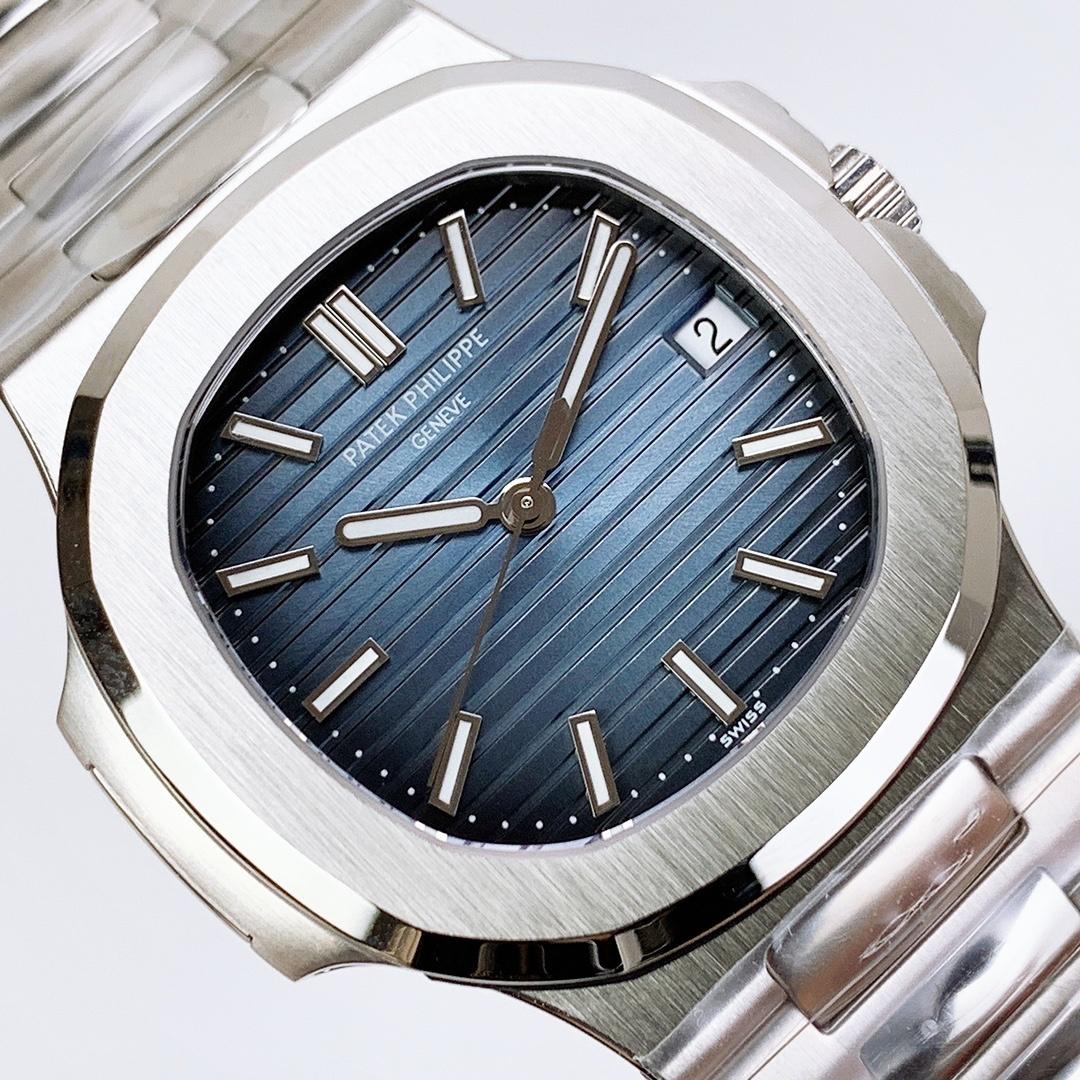 Patek Philippe Nautilus 5711/1A-011 3KF 1:1 Best Edition White Textured Dial on SS Bracelet A324 Super Clone V2
