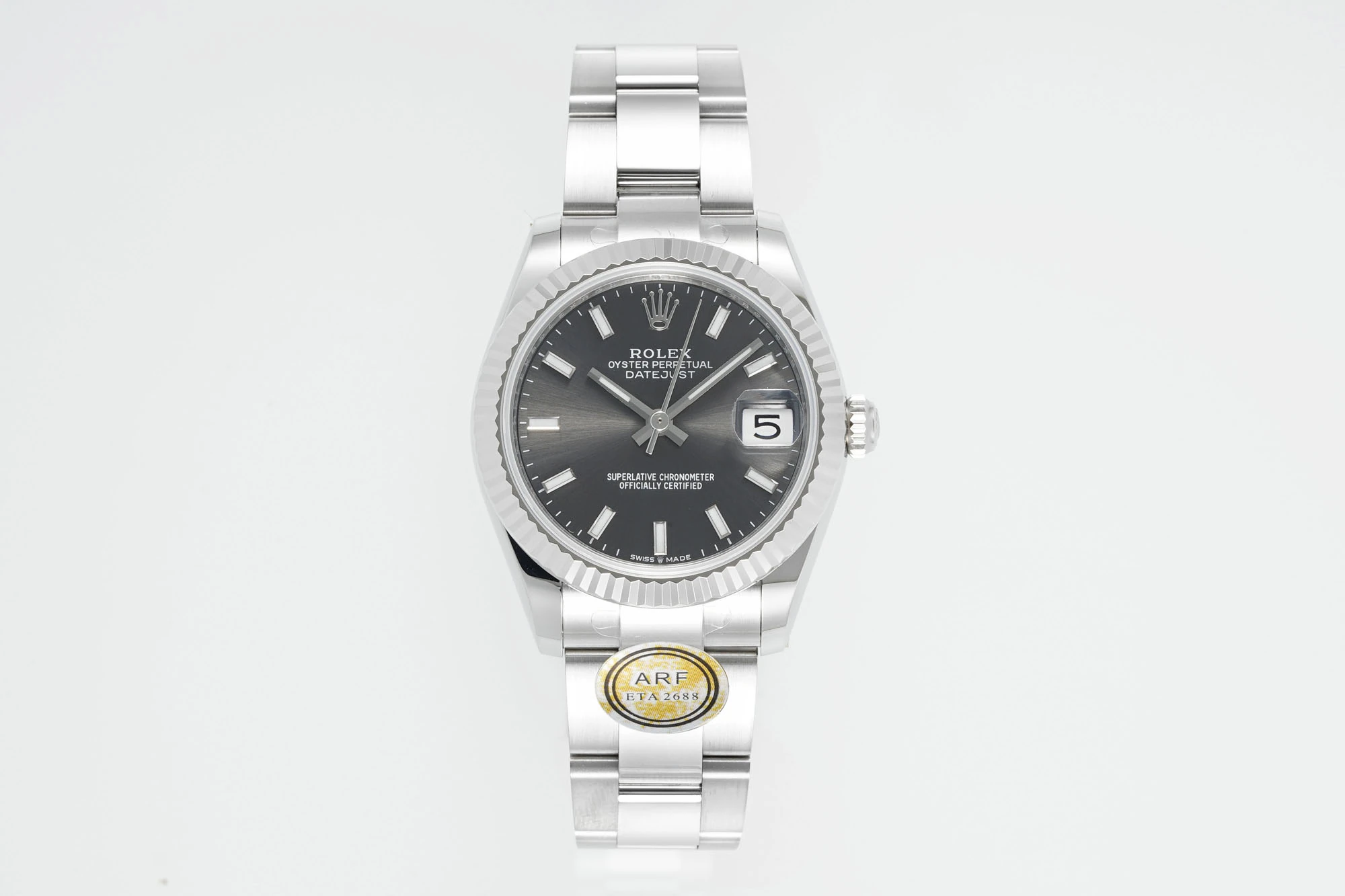 Rolex DateJust 31 278274 ARF 1:1 Best Edition 904L Steel Silver Diamonds Dial on SS Oyster Bracelet