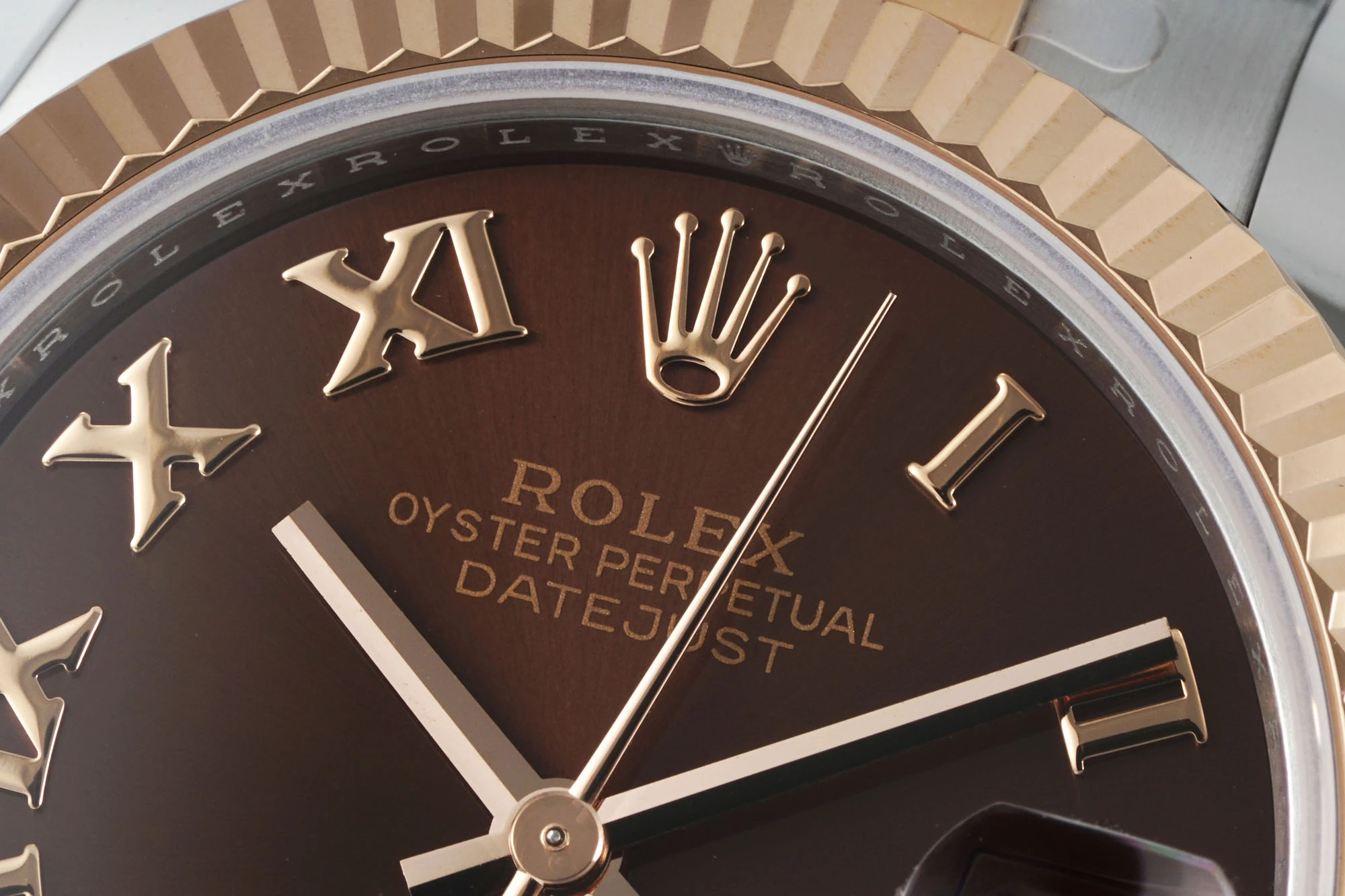 Rolex Date Just 31 278271 ARF 1:1 Best Edition 904L Steel Brown Roman Dial on SS/RG Oyster Bracelet