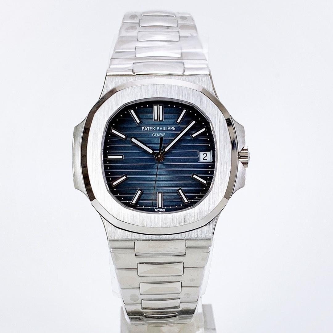 Patek Philippe Nautilus 5711/1A-011 3KF 1:1 Best Edition White Textured Dial on SS Bracelet A324 Super Clone V2