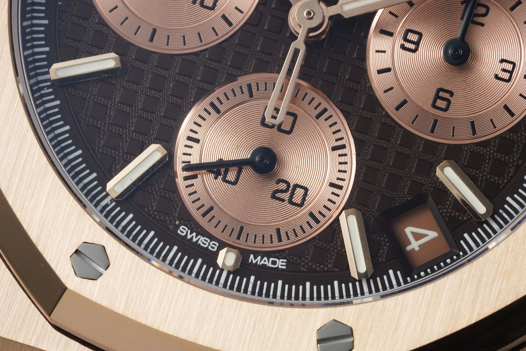 AP Royal Oak Chrono 26240 RG DDF 1:1 Best Edition Blue/RG Dial on Brown Leather Strap DD4401 Super Clone Weight (SW Dial)