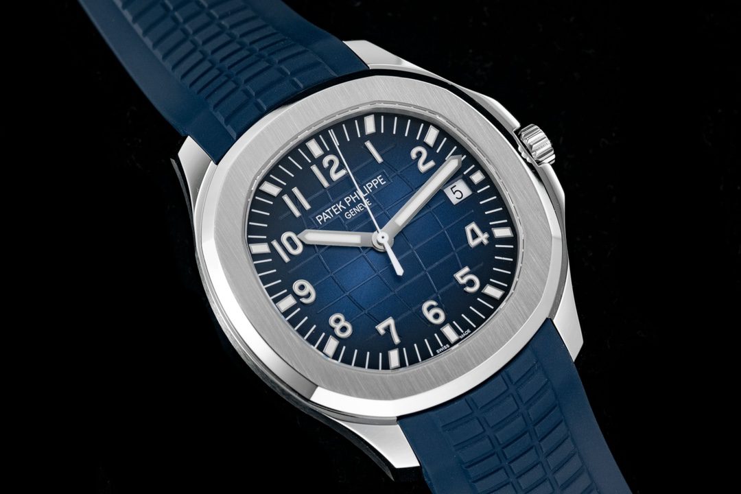 Patek Philippe Aquanaut 5168G-001 SS 3KF Best Edition Blue Dial on Blue Rubber Strap A324 Super Clone V2