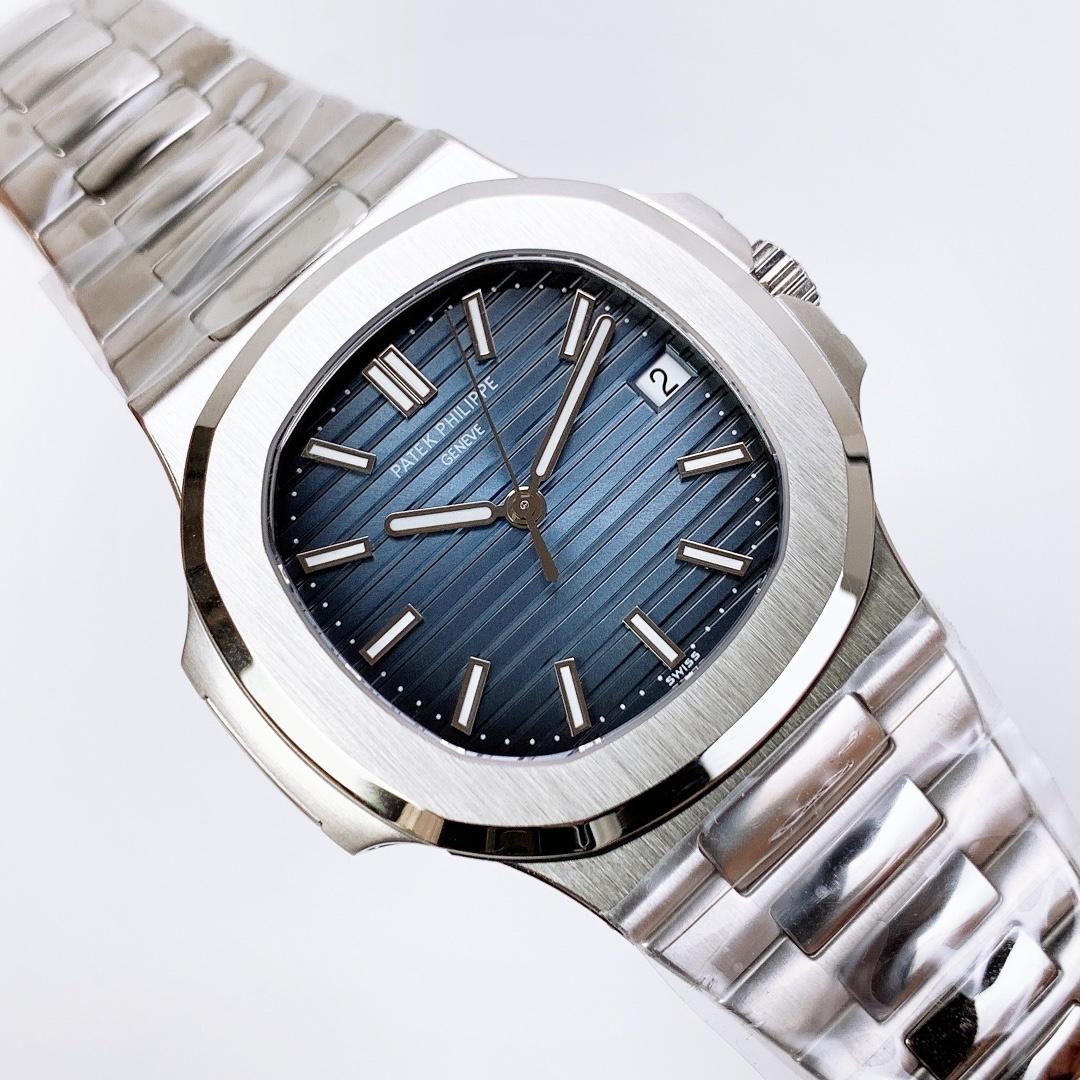 Patek Philippe Nautilus 5711/1A-011 3KF 1:1 Best Edition White Textured Dial on SS Bracelet A324 Super Clone V2