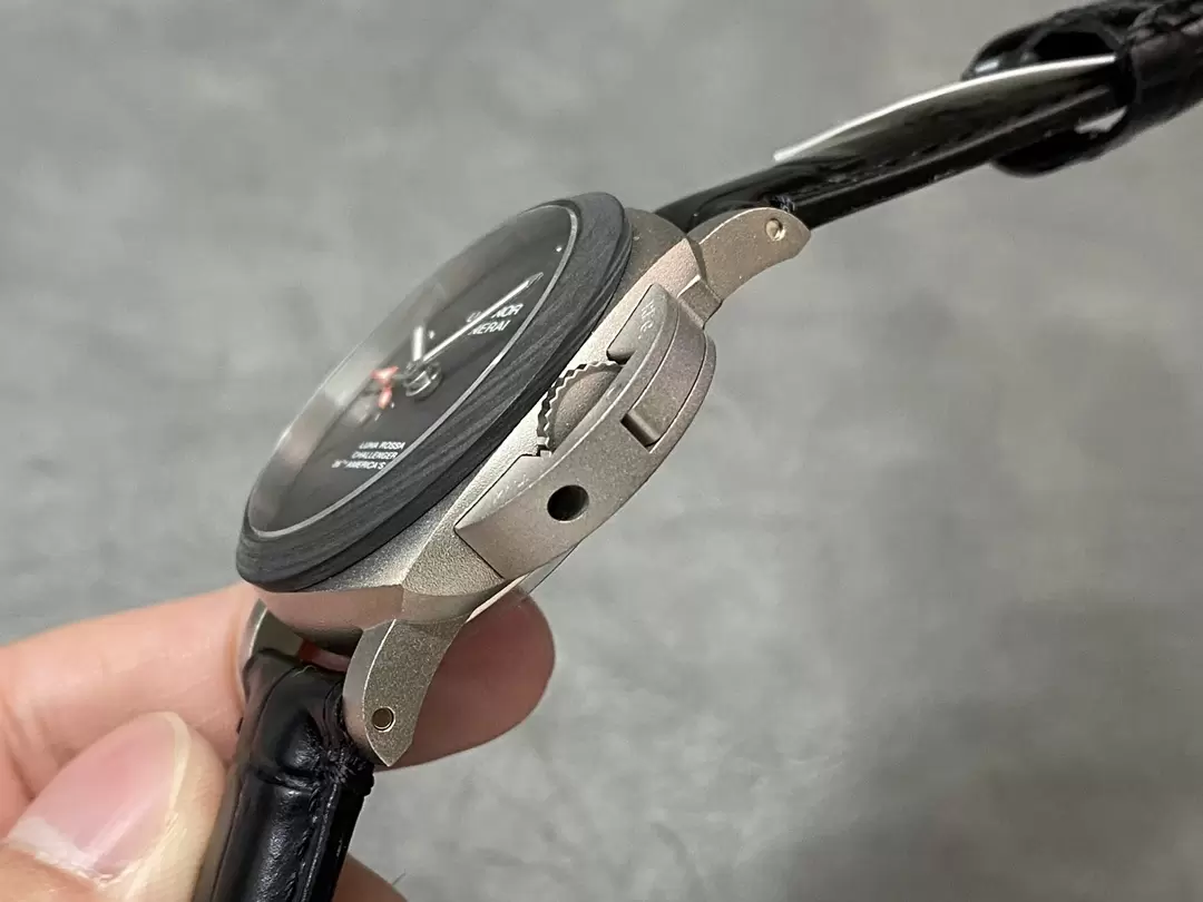 Panerai PAM1096 W Luminor GMT 42mm Titanium VSF 1:1 Best Edition Black Dial on Black Leather Strap P.9011 Super Clone