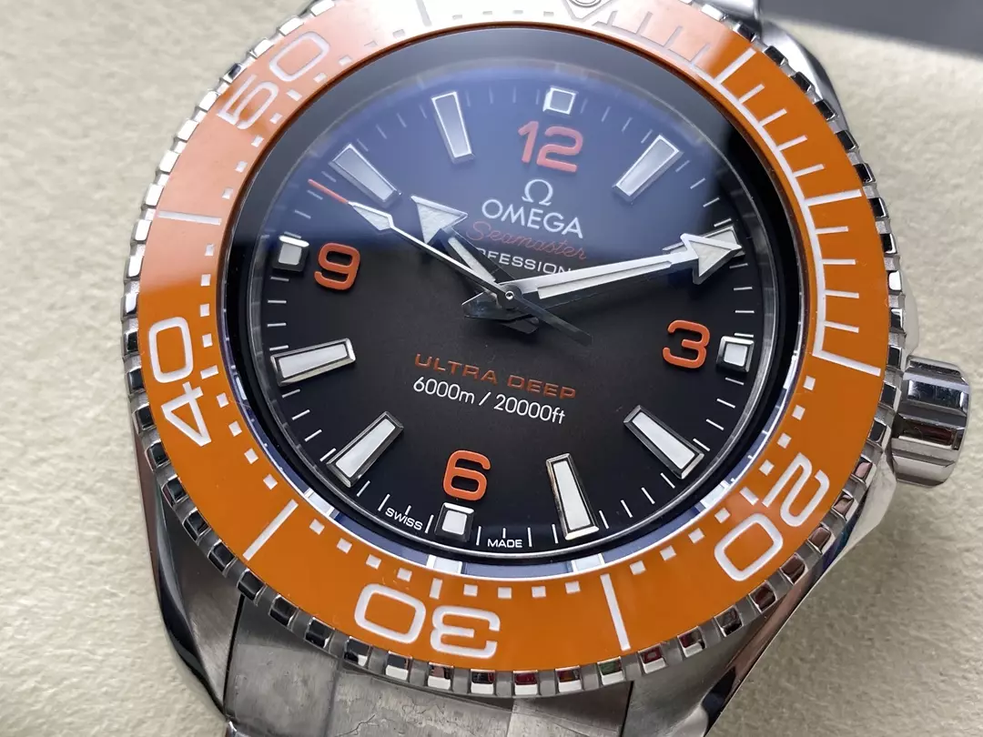 Omega Seamaster 6000M Ultra Deep SS VRF 1:1 Best Edition Gray Dial Orange Bezel