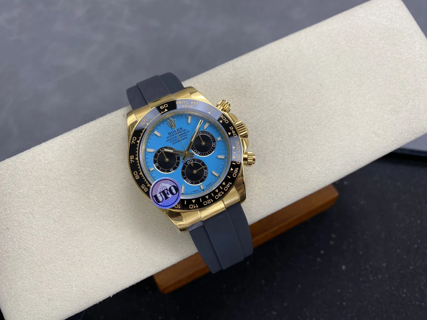 Rolex Daytona 126518 YG UFO 1:1 Best Edition Tiffany Stick Dial on Oysterflex Strap UF4131 (Free Sprung)