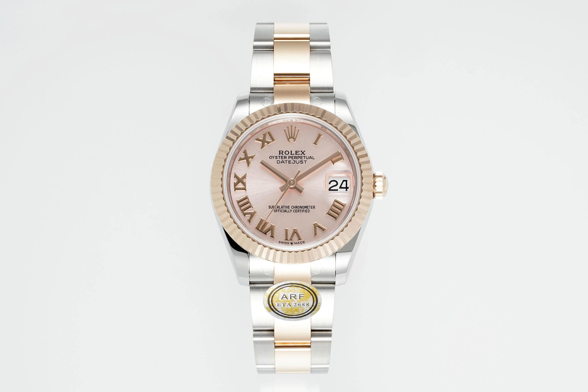 Rolex DateJust 31 278271 ARF 1:1 Best Edition 904L Steel Pink Roman Dial on SSRG Oyster Bracelet