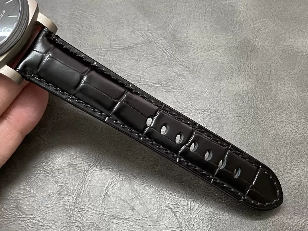 Panerai PAM1096 W Luminor GMT 42mm Titanium VSF 1:1 Best Edition Black Dial on Black Leather Strap P.9011 Super Clone